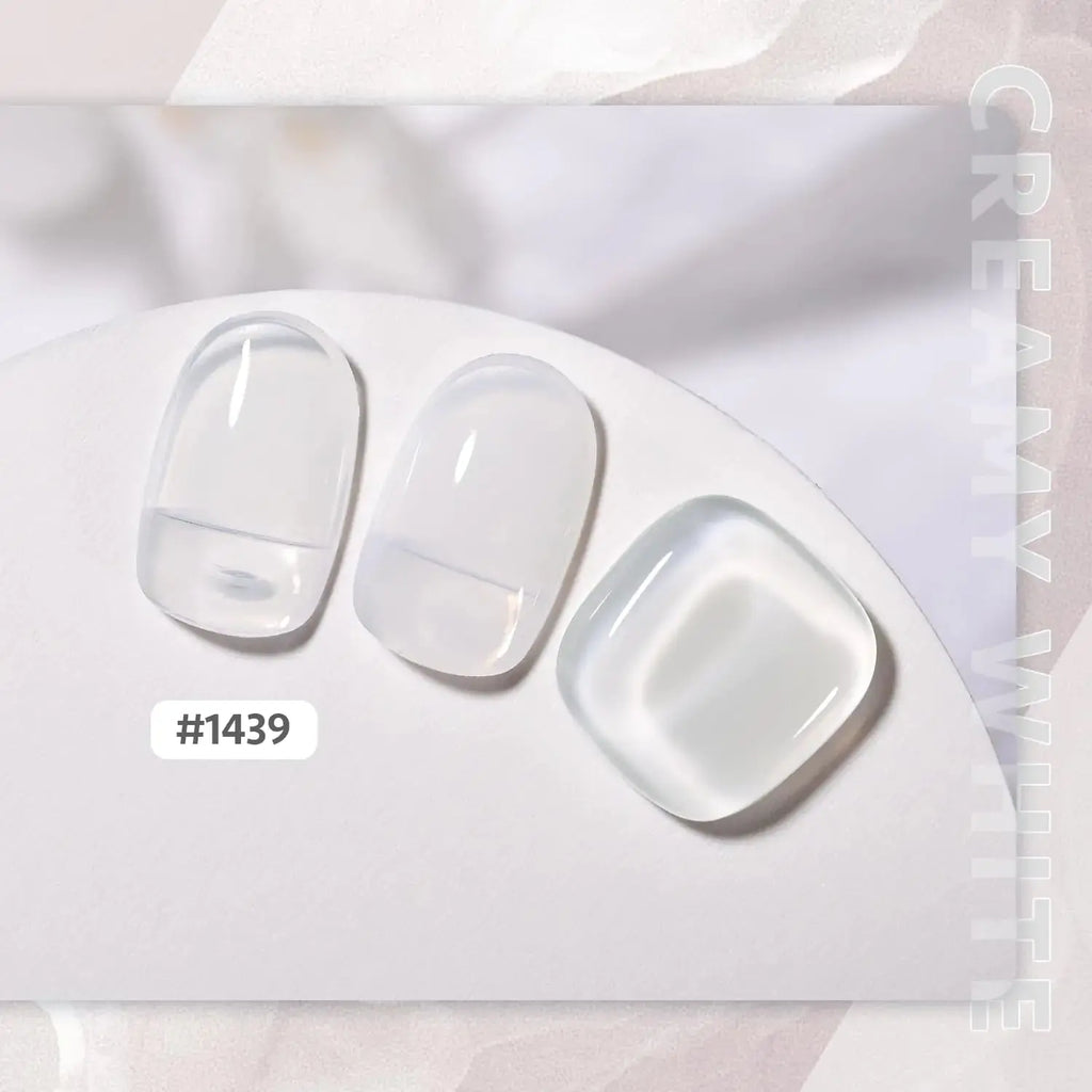 GAOY White Translucent Jelly Gel Nail Polish | Creamy White