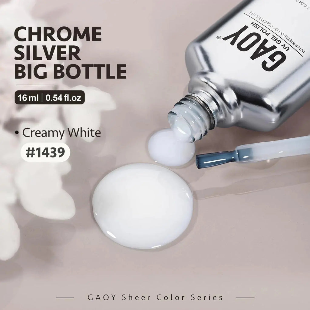 GAOY White Translucent Jelly Gel Nail Polish | Creamy White