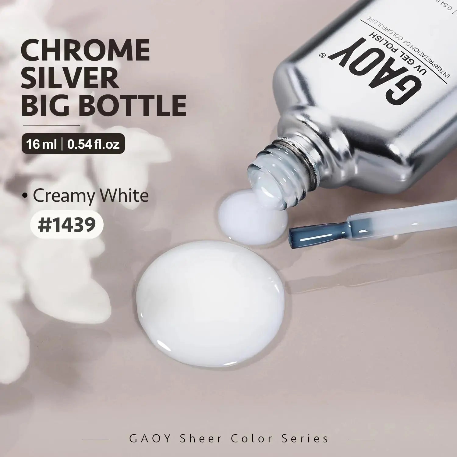 GAOY White Translucent Jelly Gel Nail Polish | Creamy White