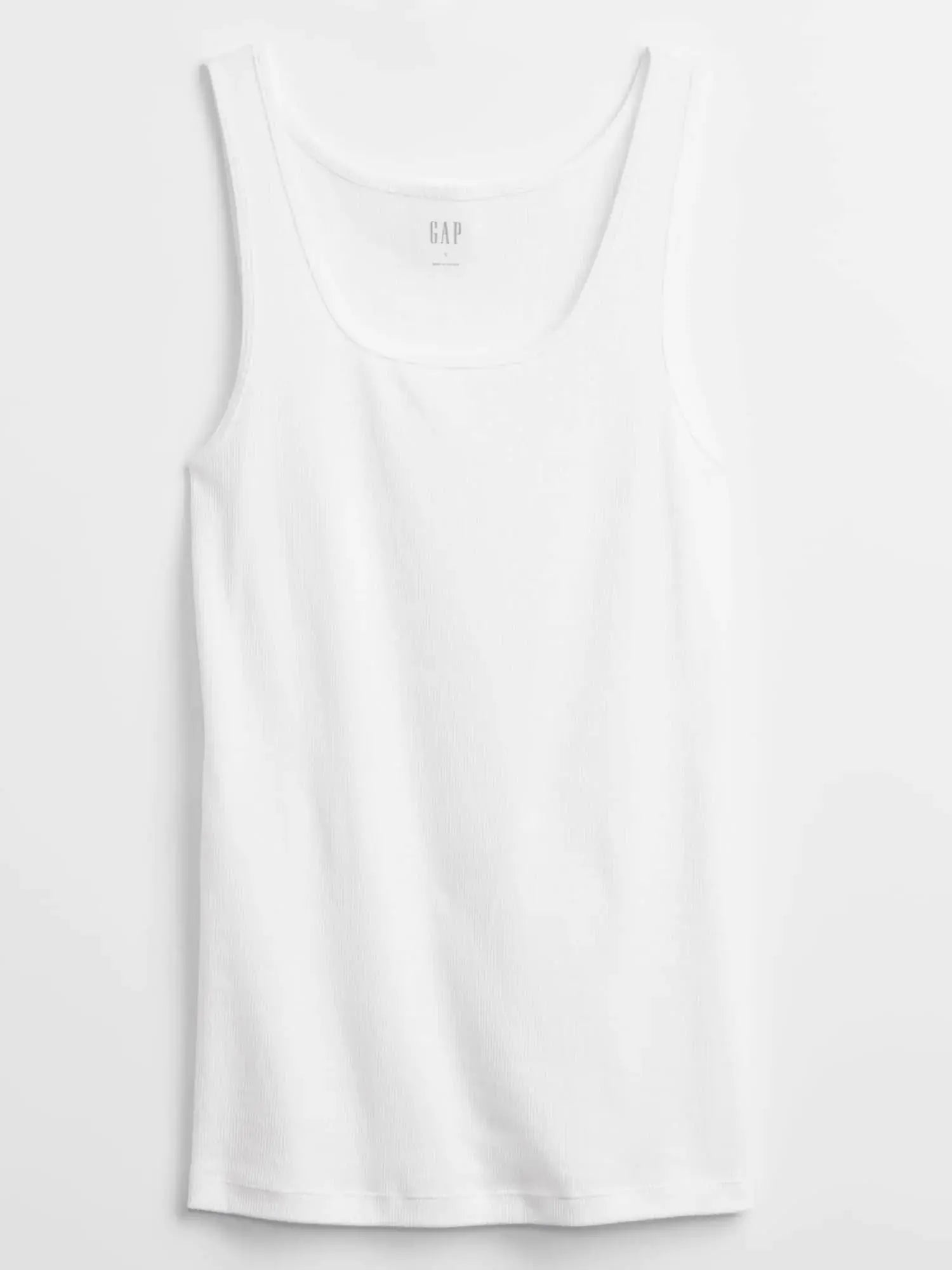 GAP Women's Ribbed Tank Top Small Petite Optic White
