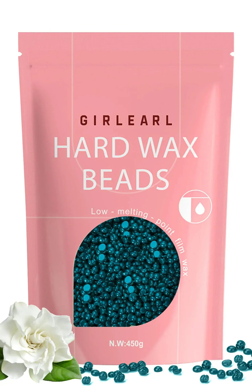 GIRLEARLE Hard Wax Beans for Sensitive Skin | Jasmine Infused Wax for Women and Men Hair Removal