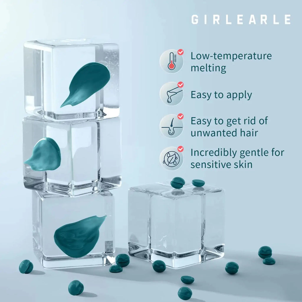 GIRLEARLE Hard Wax Beans for Sensitive Skin | Jasmine Infused Wax for Women and Men Hair Removal