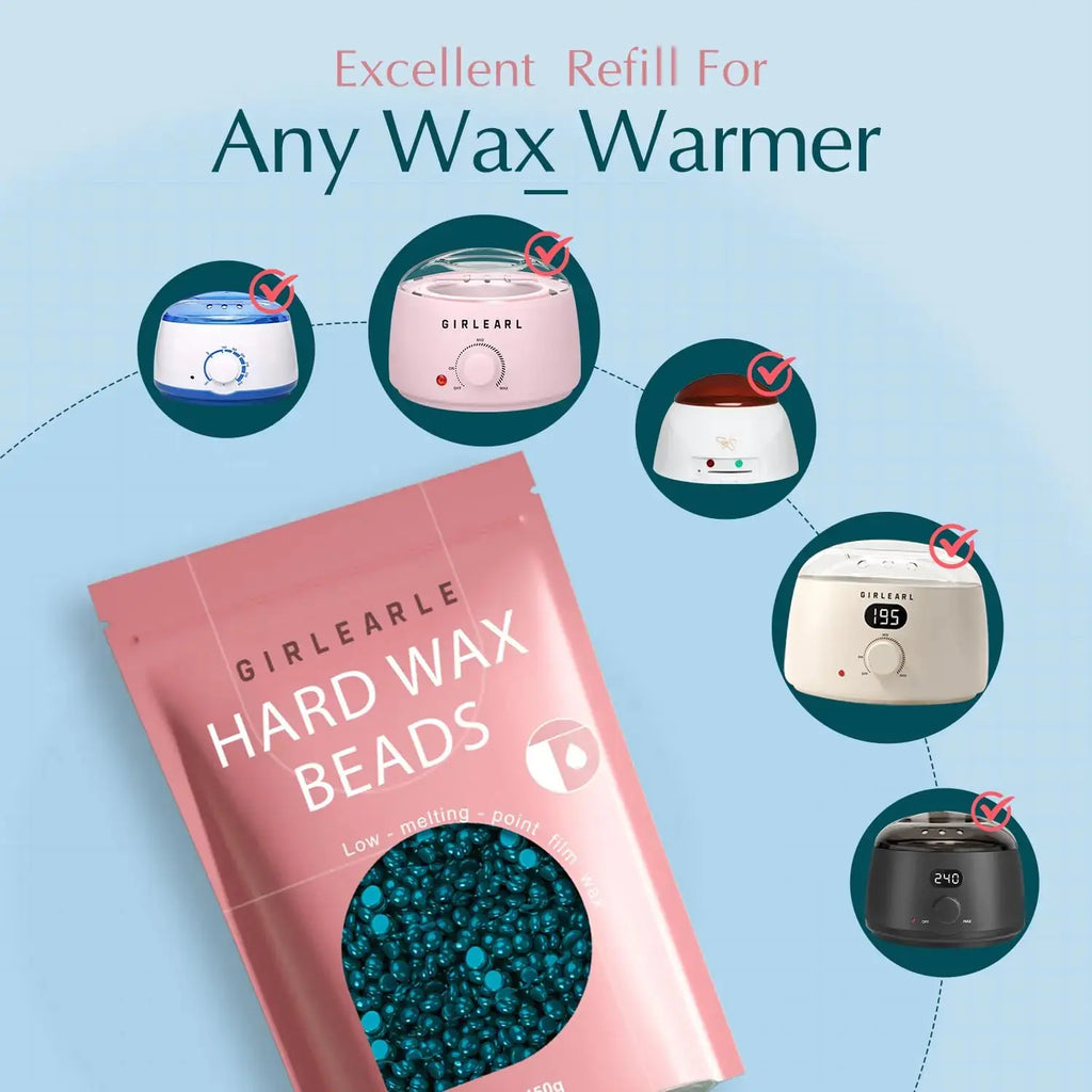 GIRLEARLE Hard Wax Beans for Sensitive Skin | Jasmine Infused Wax for Women and Men Hair Removal
