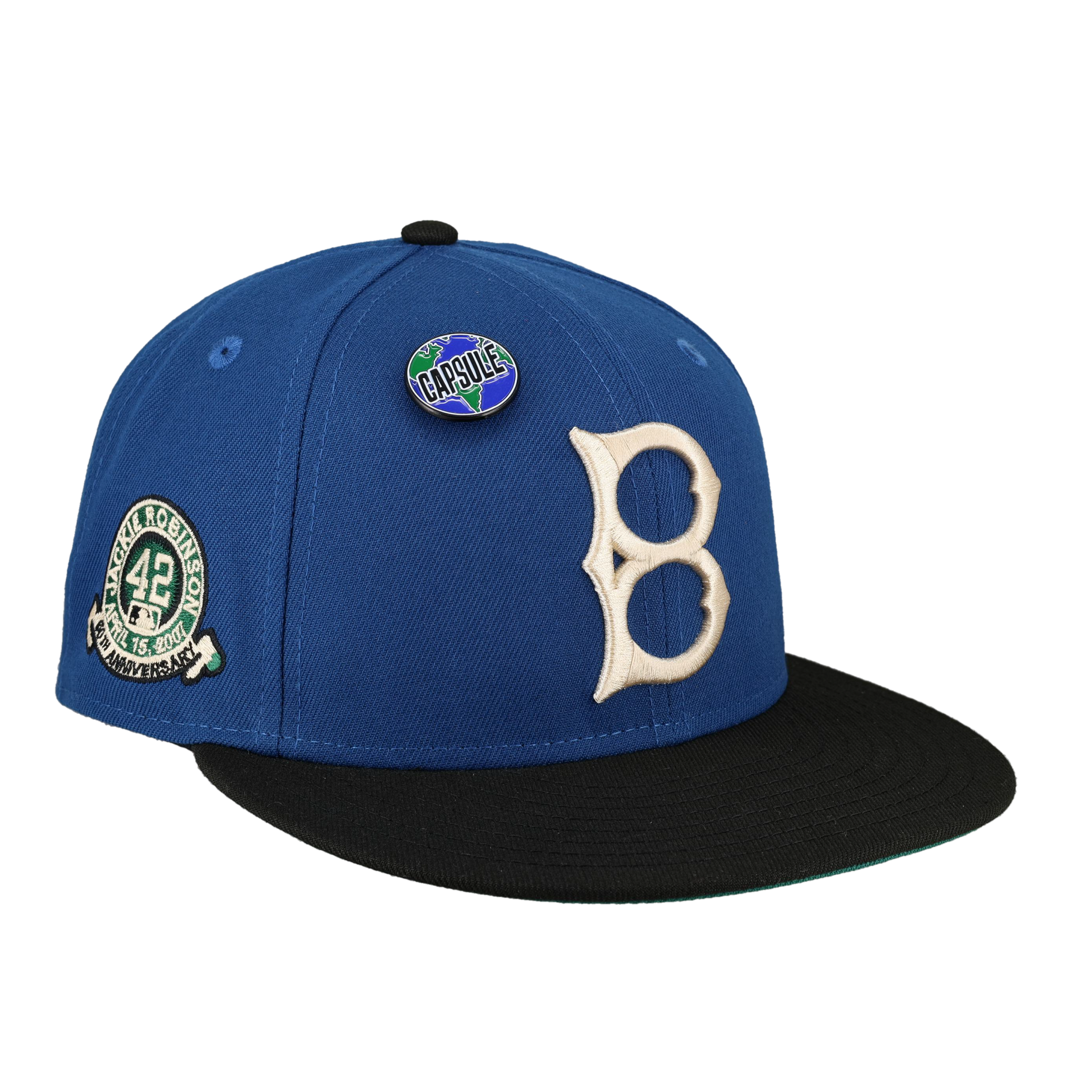 Brooklyn Dodgers Globe Collection 60th Anniversary Patch Fitted Hat