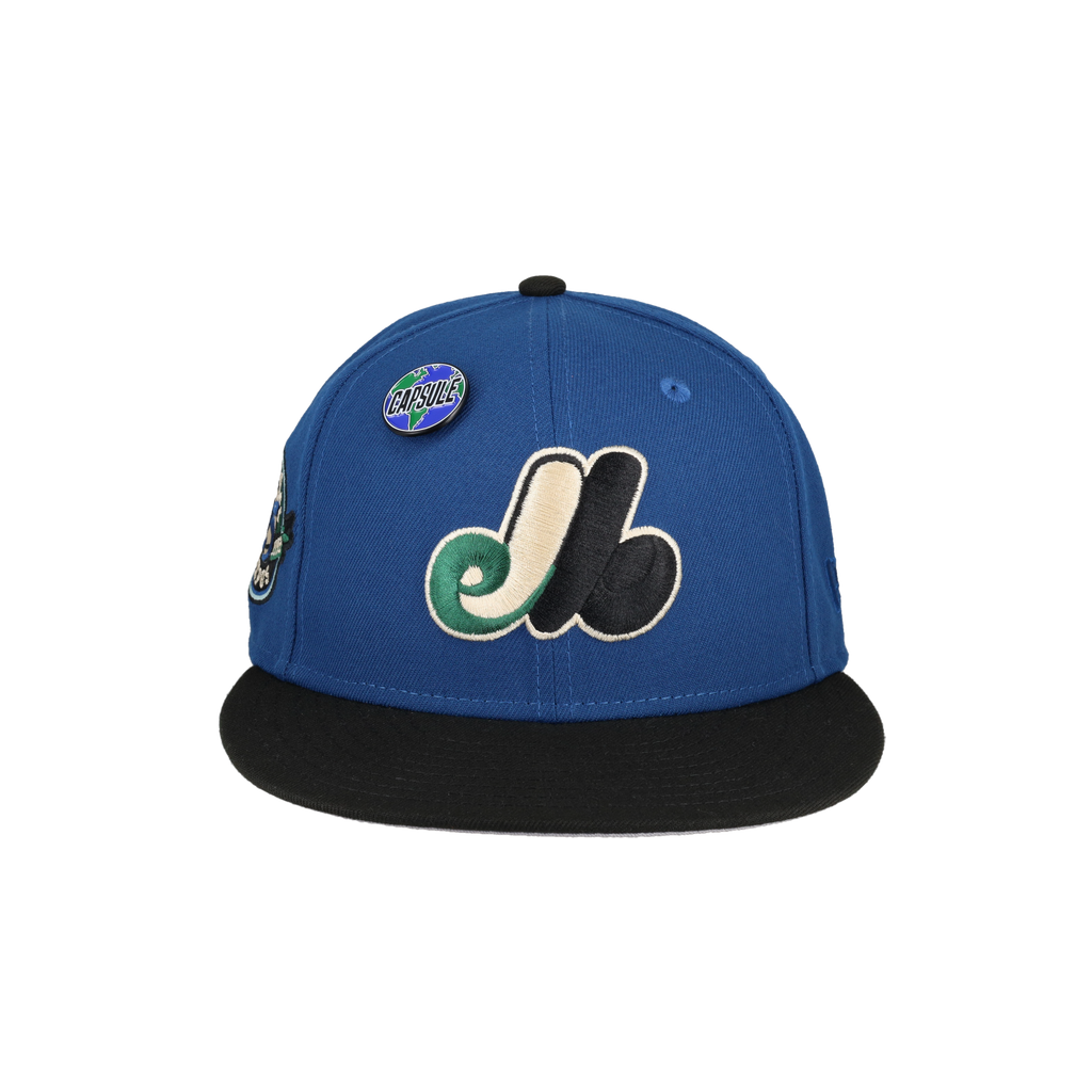 Montreal Expos Globe Collection 25th Anniversary Patch Fitted Hat