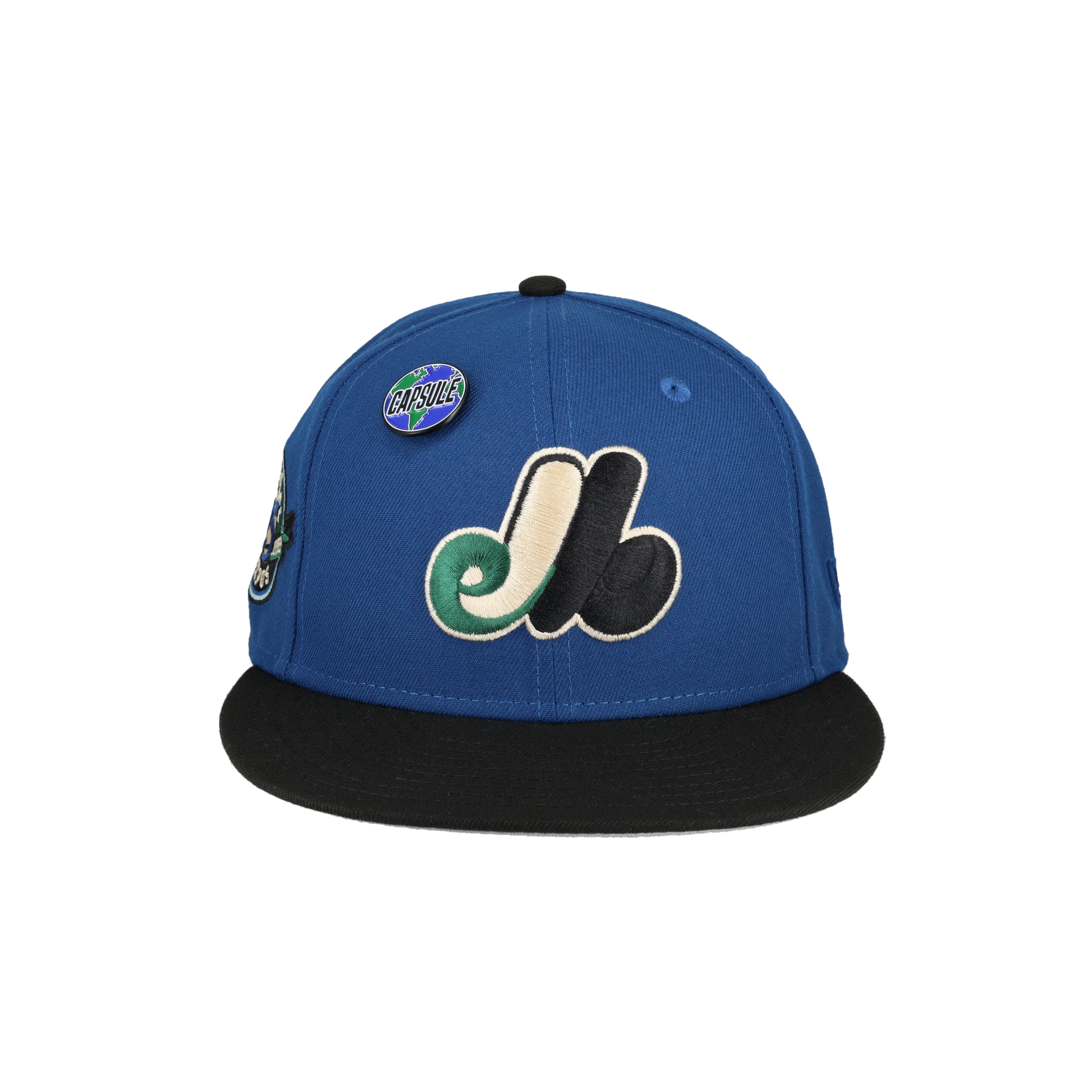 Montreal Expos Globe Collection 25th Anniversary Patch Fitted Hat