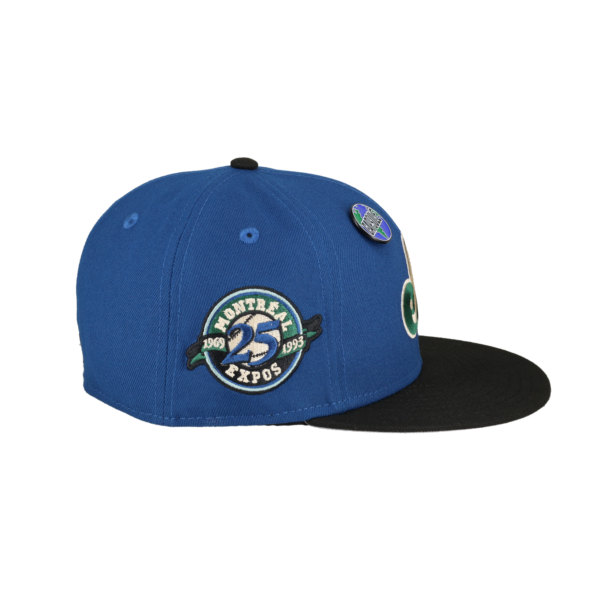 Montreal Expos Globe Collection 25th Anniversary Patch Fitted Hat