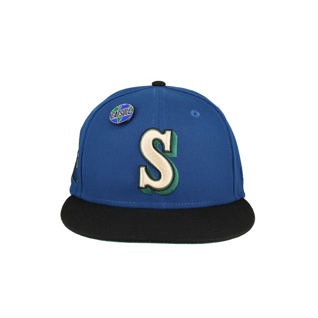 Seattle Mariners Globe Collection 30th Anniversary Patch Fitted Hat