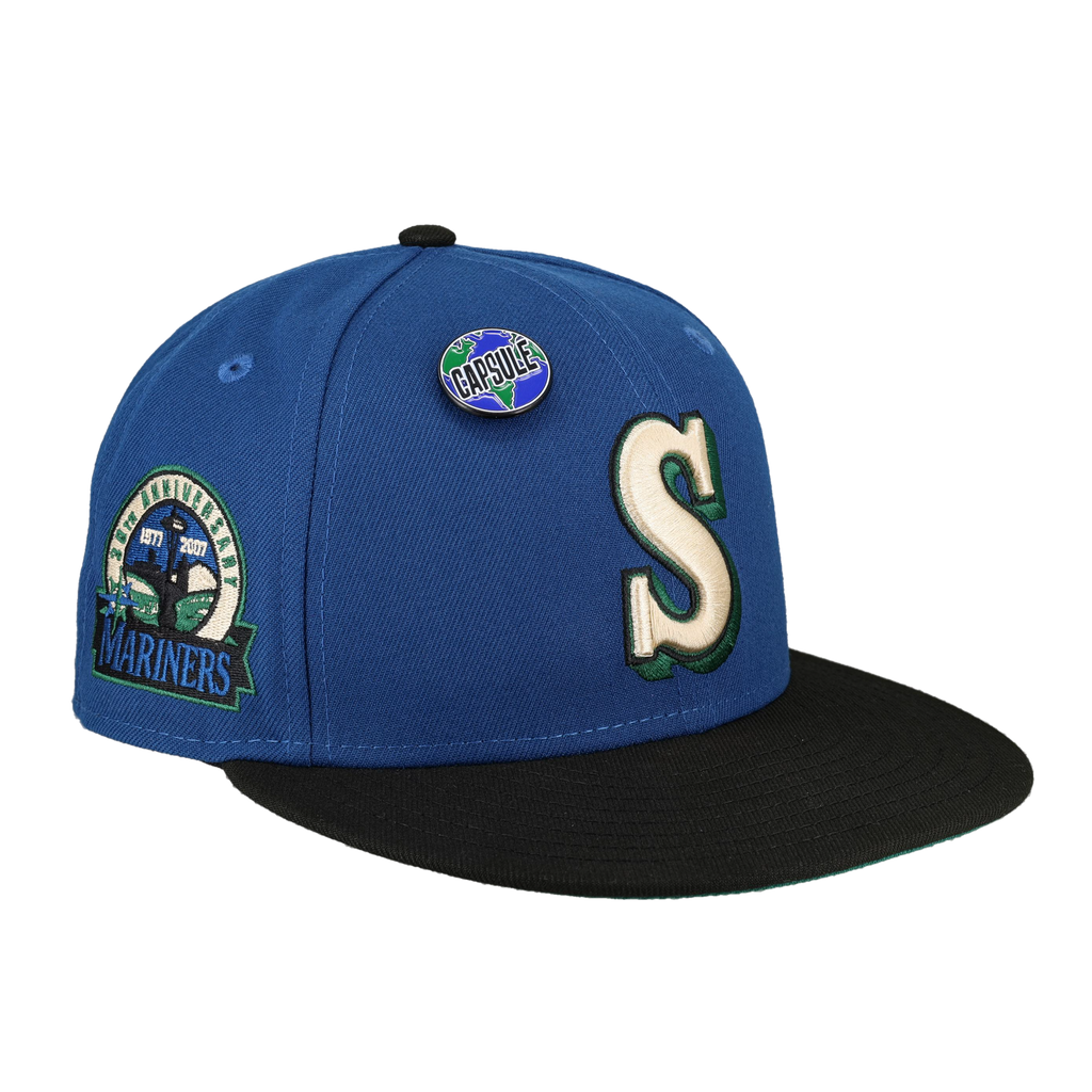 Seattle Mariners Globe Collection 30th Anniversary Patch Fitted Hat