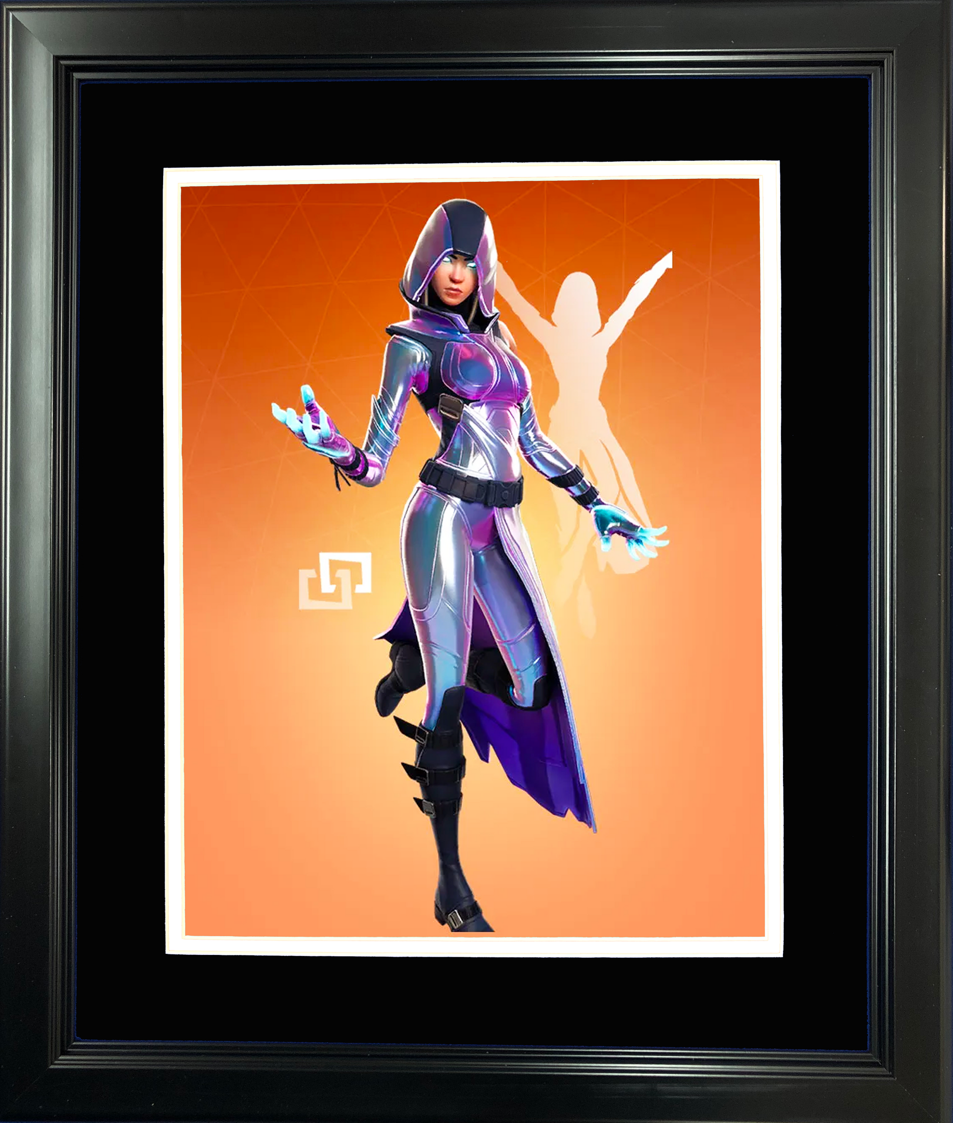 Framed GLOW Legendary Fortnite Skin 11"x14" Video Game Photo