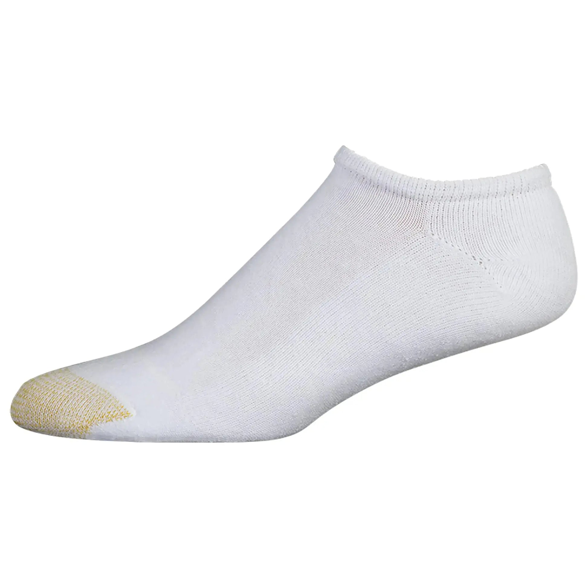 GOLDTOE Men's 656F Cotton No Show Athletic Socks, White Multipairs