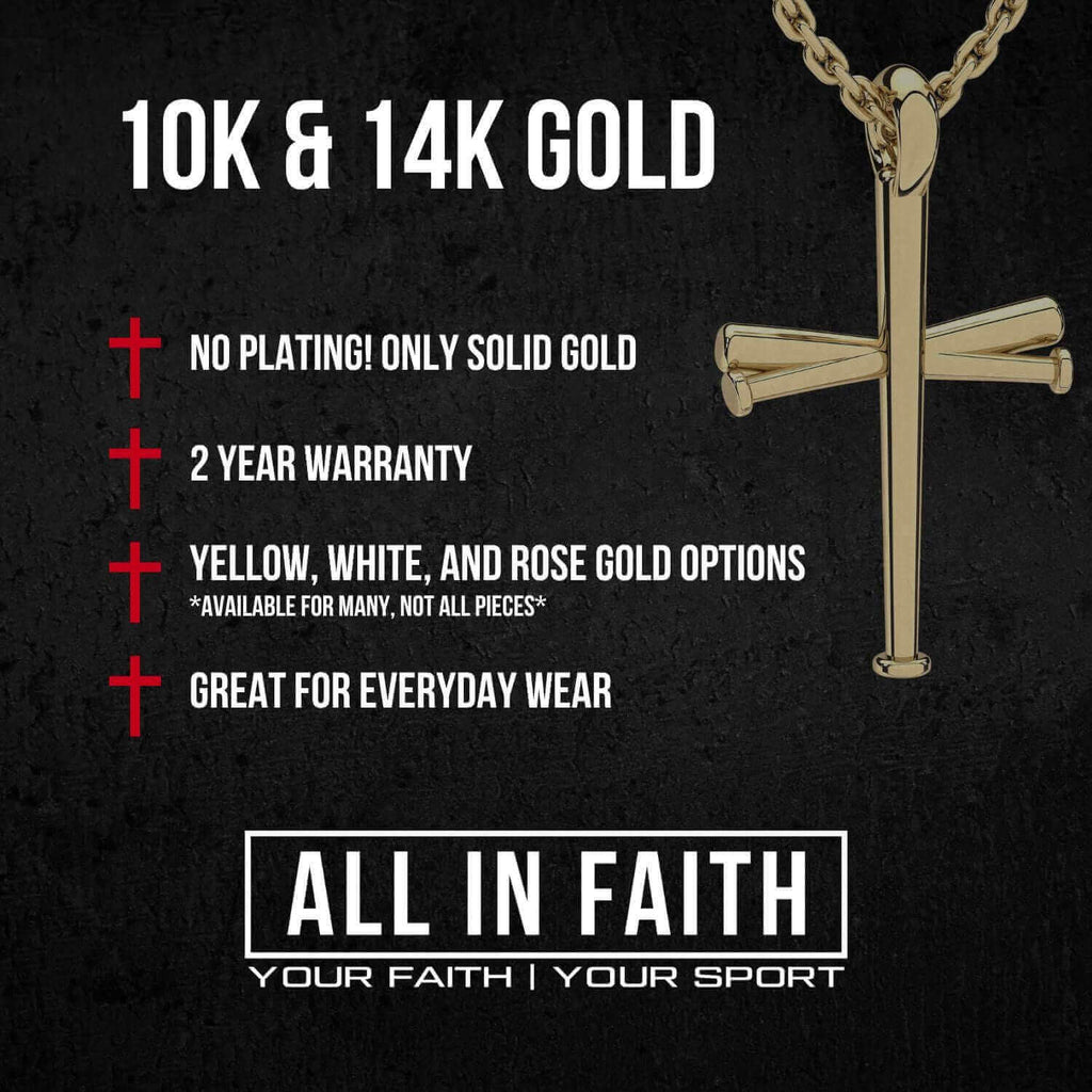 Pink Softball Bat Cross Necklace | Gold | Ready To Ship