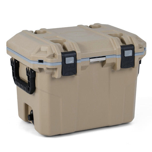 Ultra-Light Injection Molded Cooler 53 QT Hard Ice Chest-White