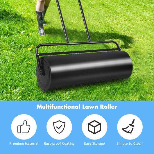 36 x 12 Inches Tow Lawn Roller Water Filled Metal Push Roller