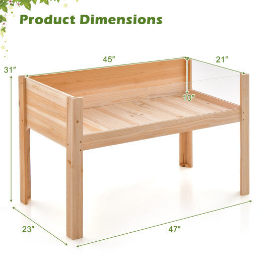 30/47 Inch Wooden Raised Garden Bed-S