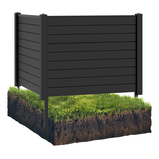 Outdoor PVC Air Conditioner Fence with 20 Inch Long Stakes-Brown