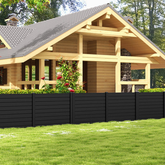 Outdoor PVC Air Conditioner Fence with 20 Inch Long Stakes-Brown