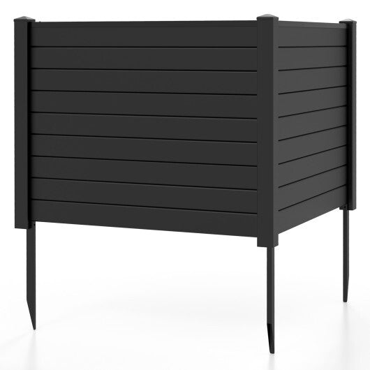 Outdoor PVC Air Conditioner Fence with 20 Inch Long Stakes-Brown