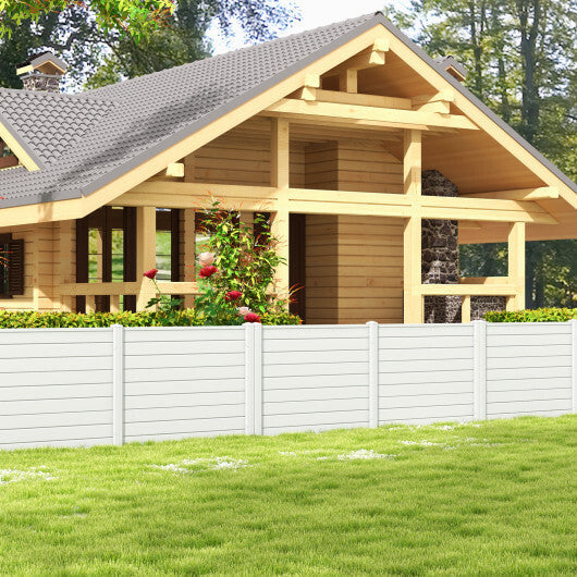 Outdoor PVC Air Conditioner Fence with 20 Inch Long Stakes-Brown