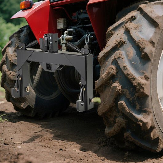 3-Point Quick Hitch with 5 Level Adjustable Bolt for Farming-Orange
