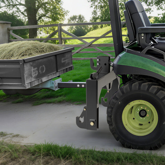 3-Point Quick Hitch with 5 Level Adjustable Bolt for Farming-Orange