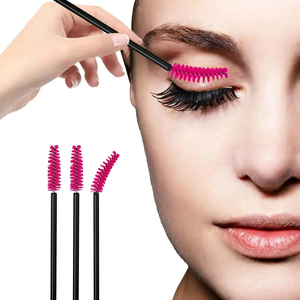 GUMIKE 100PCS Disposable Eyelash Mascara Brushes for Eye Lashes Extension Eyebrow and Makeup