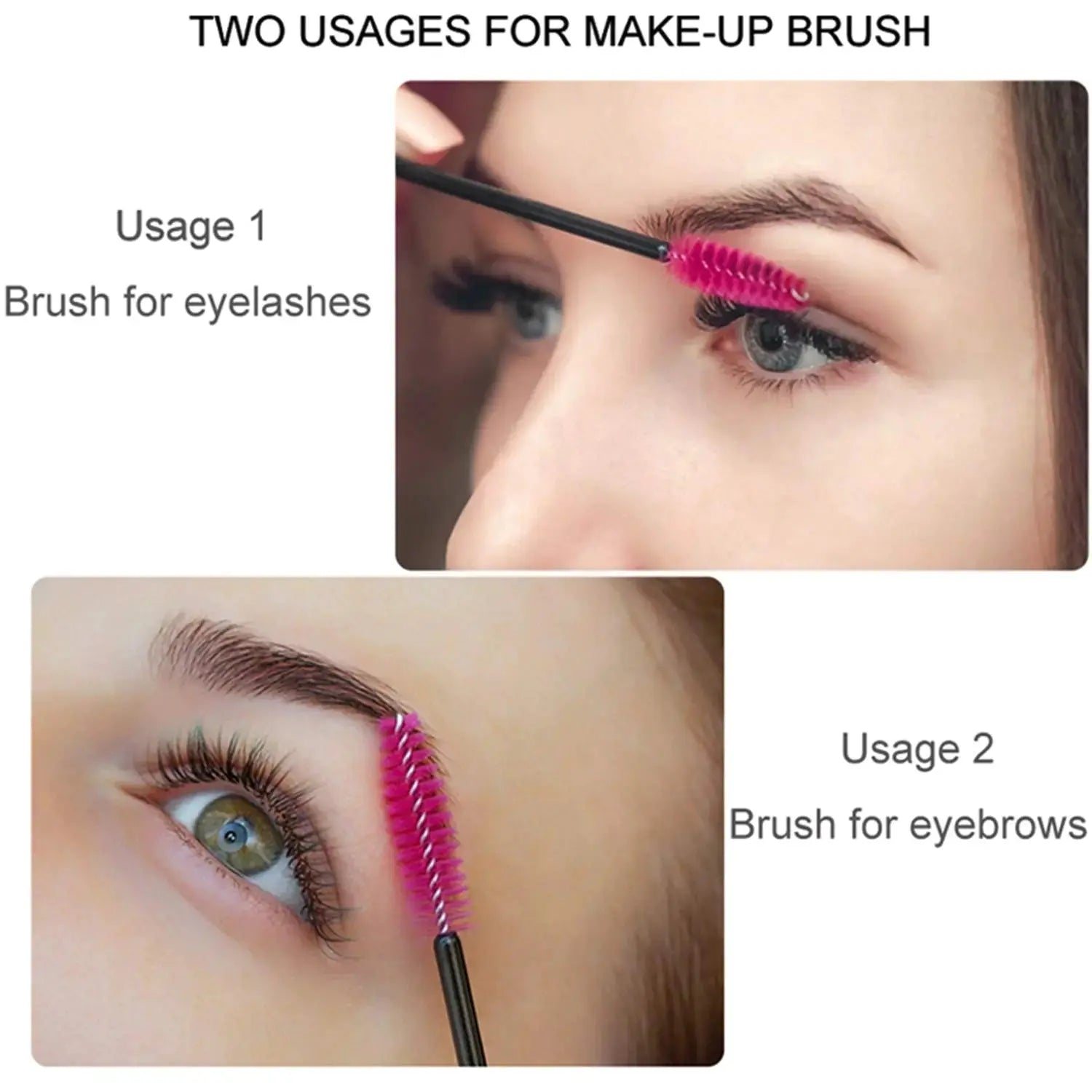 GUMIKE 100PCS Disposable Eyelash Mascara Brushes for Eye Lashes Extension Eyebrow and Makeup
