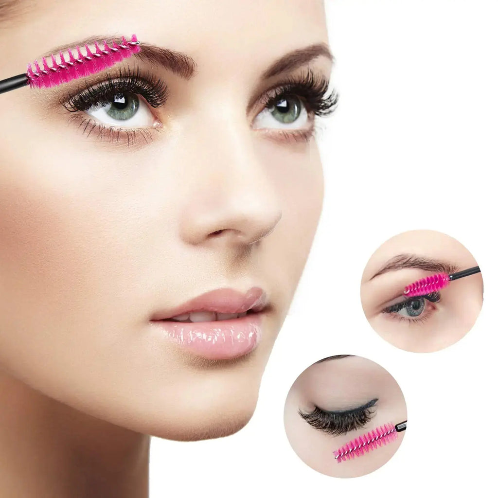 GUMIKE 100PCS Disposable Eyelash Mascara Brushes for Eye Lashes Extension Eyebrow and Makeup
