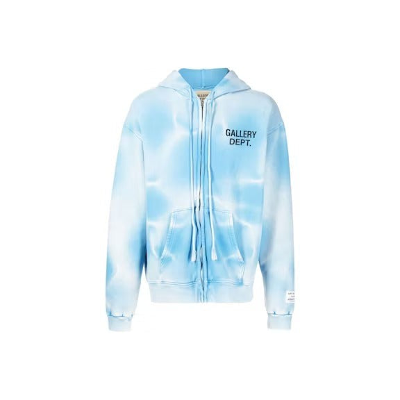 Gallery Dept. Sun Faded Zip Up Hoodie Blue