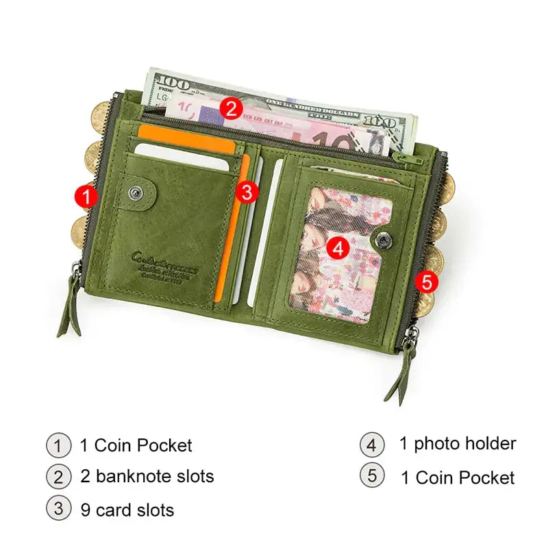 Genuine Leather Difold Wallet – Secure & Stylish