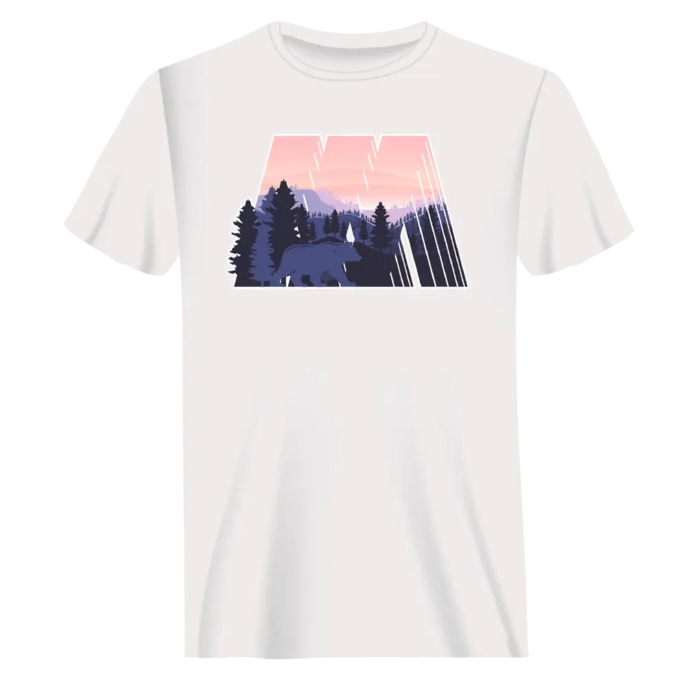 Geometric Camping T-Shirt for Men