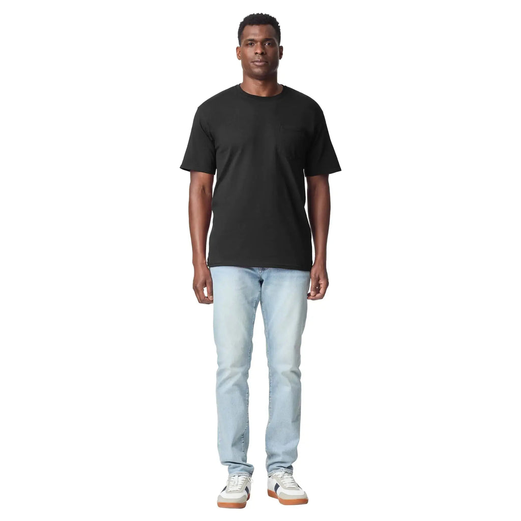 Gildan Adult DryBlend Workwear T-Shirts with Pocket, 2-Pack 3X-Large Black