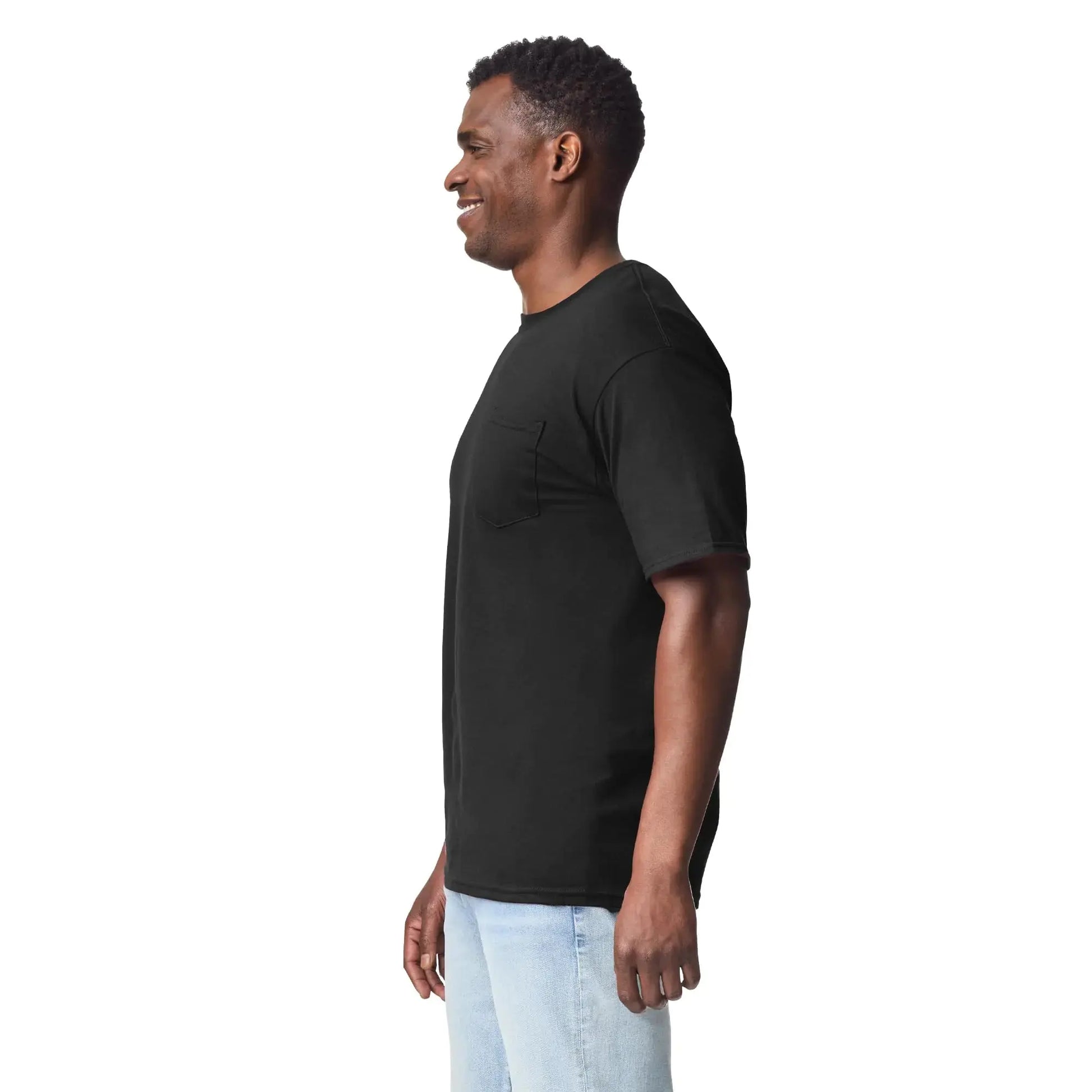 Gildan Adult DryBlend Workwear T-Shirts with Pocket, 2-Pack 3X-Large Black