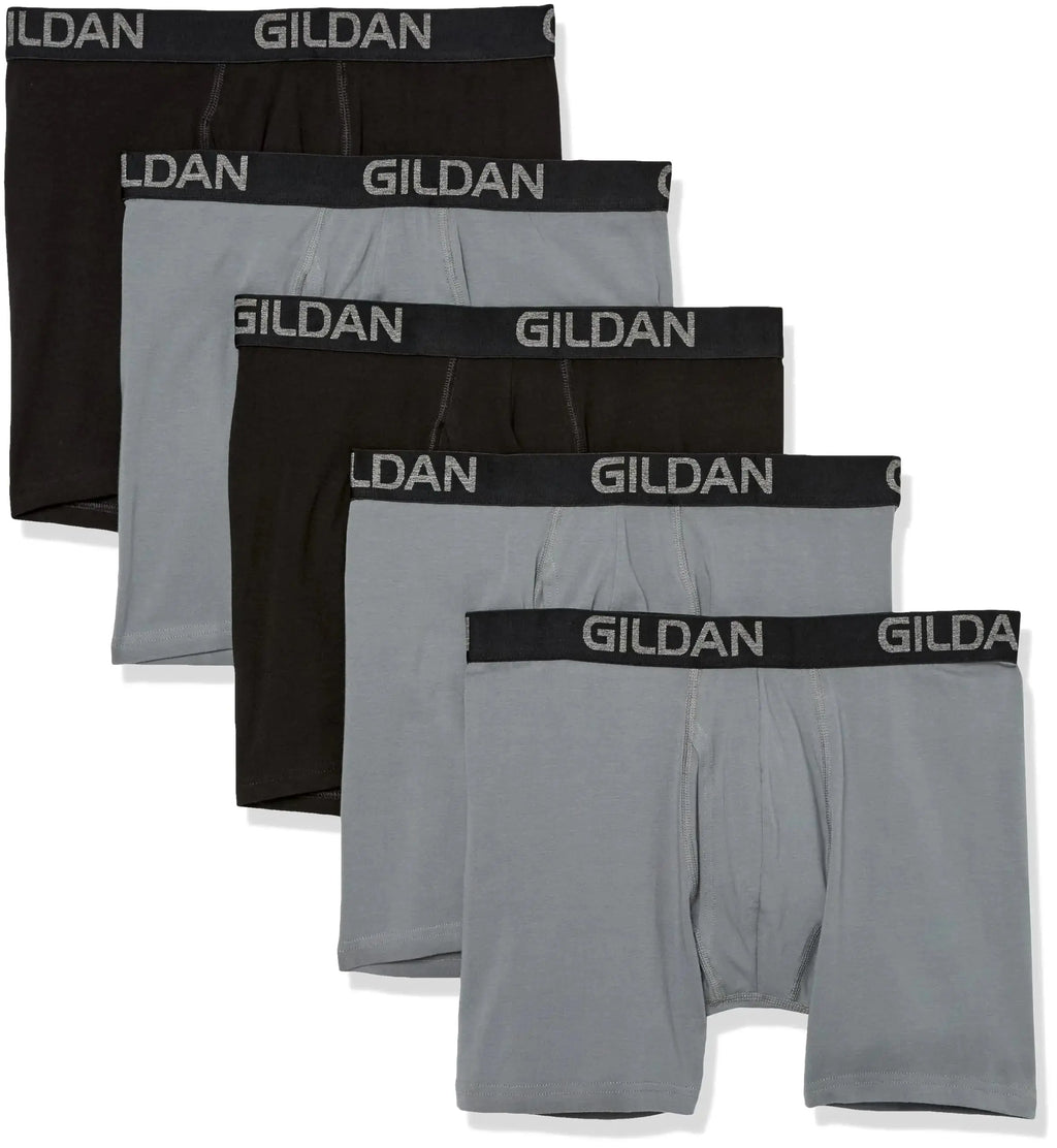 Gildan Men's Underwear Cotton Stretch Boxer Briefs (5-pack)