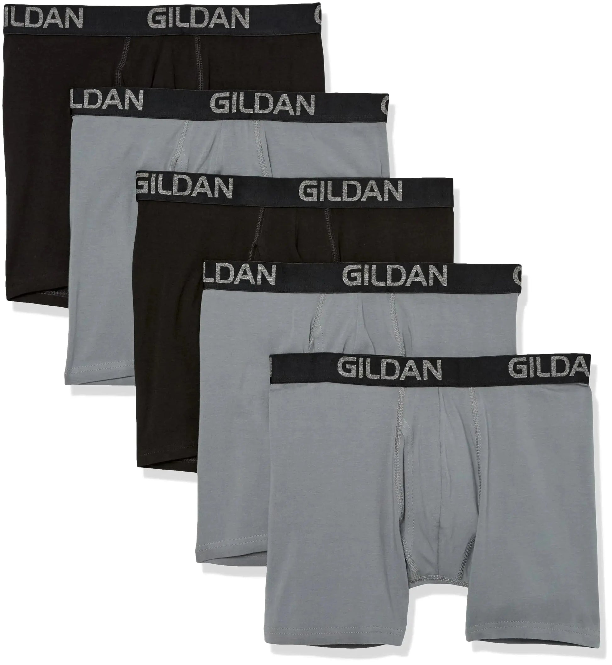 Gildan Men's Underwear Cotton Stretch Boxer Briefs (5-pack)