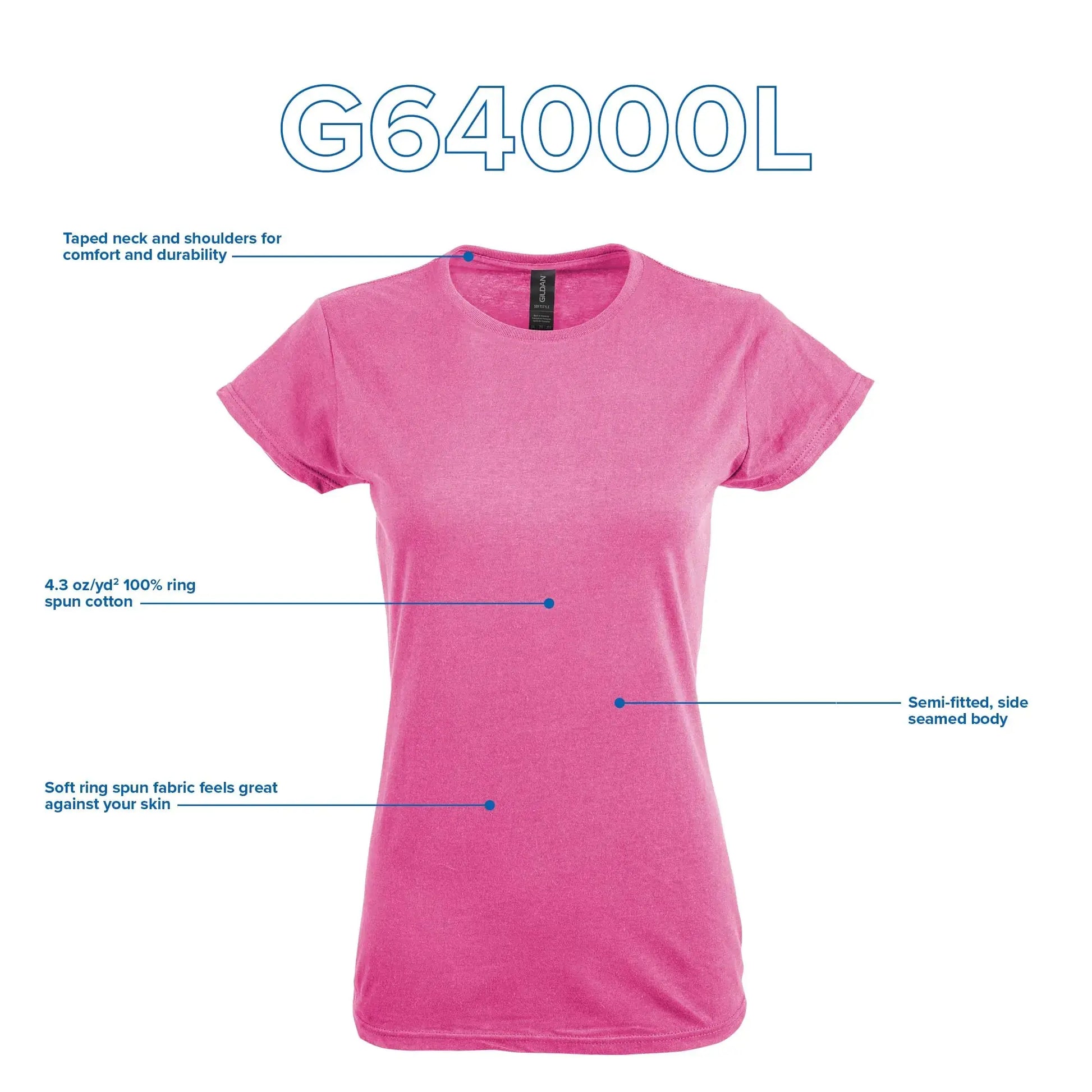 Gildan Women's Softstyle Cotton T-Shirt (2-pack) - X-Large, White Color