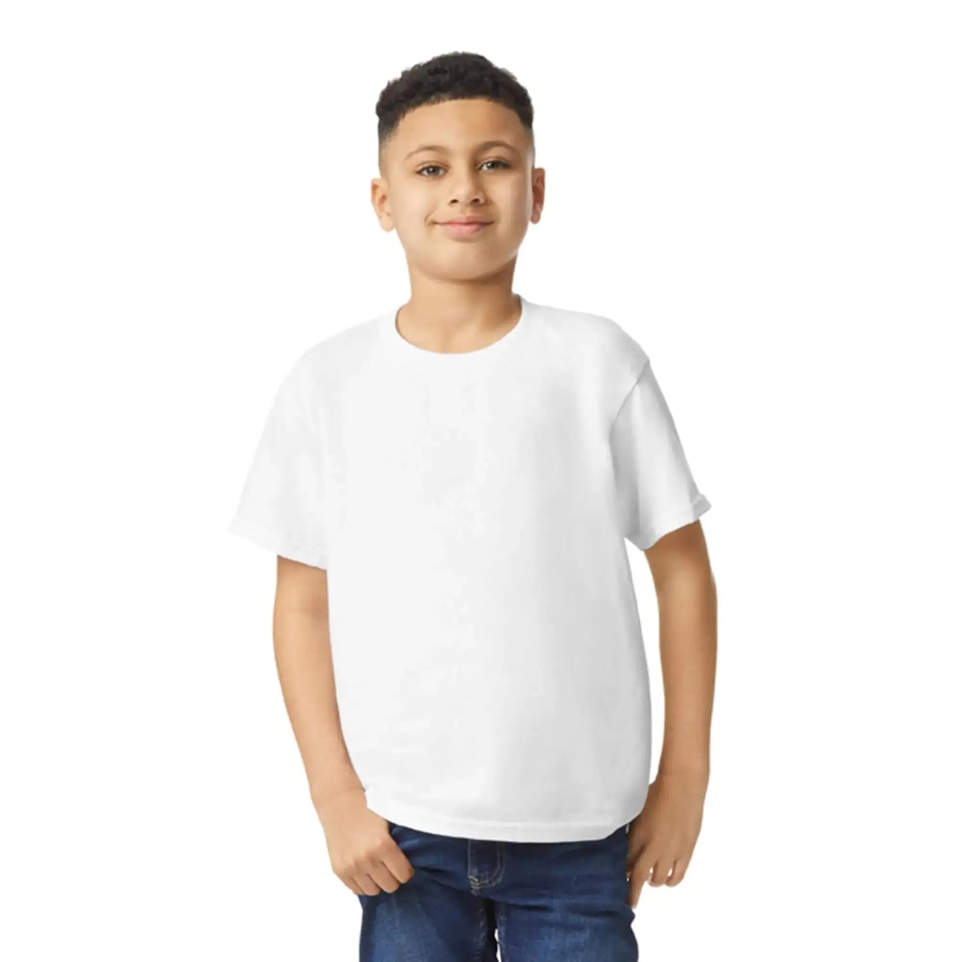Gildan Youth Heavy Cotton T-Shirt, Style G5000B, 2-Pack X-Large White