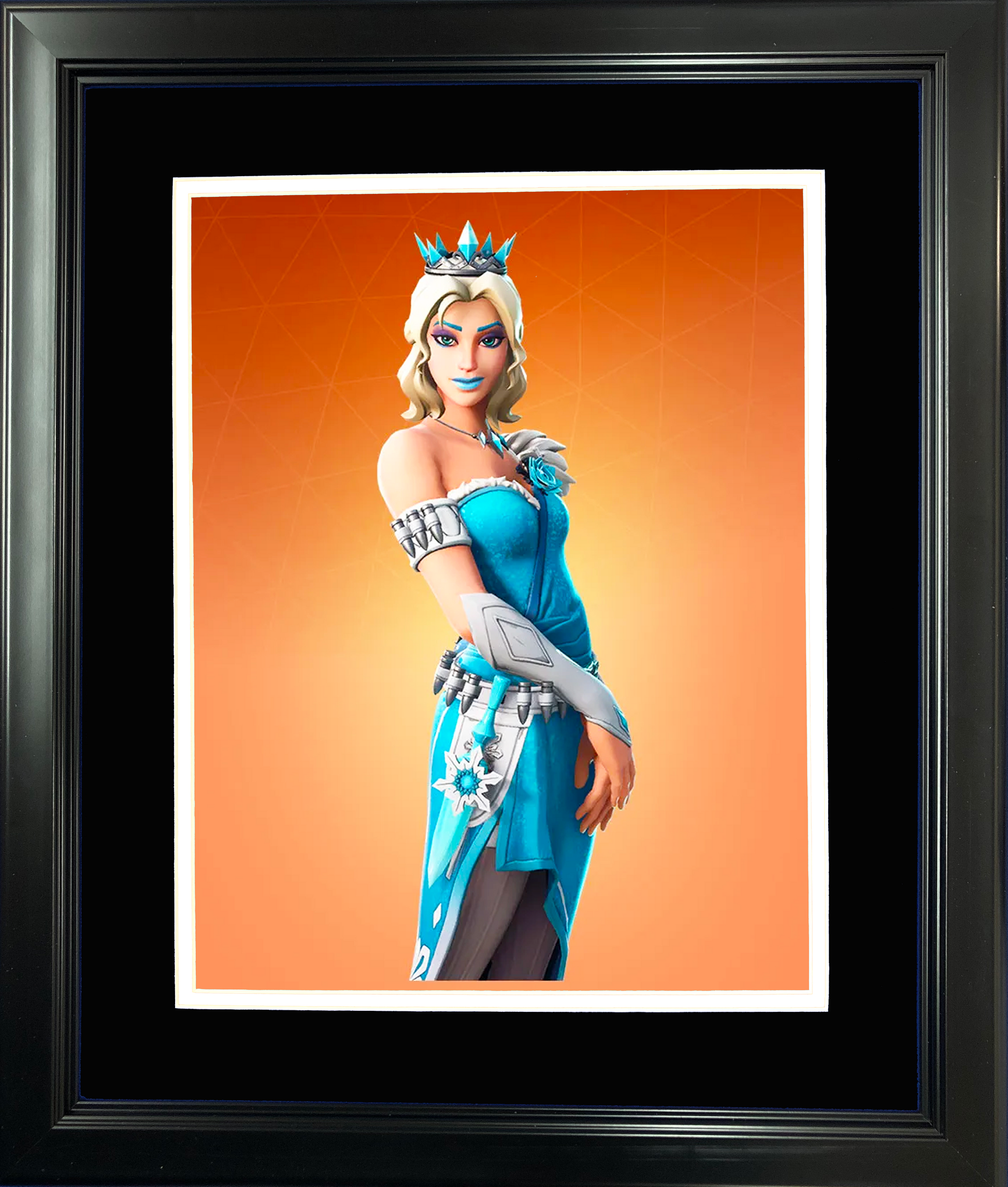 Framed Glimmer Legendary Fortnite Skin 11"x14" Video Game Photo
