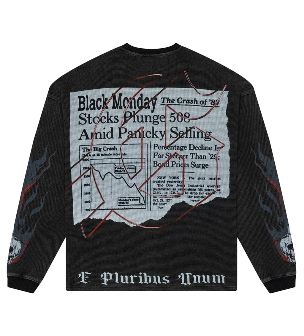Godspeed Black Monday LS (Thermal Shirt) (Black Wash)