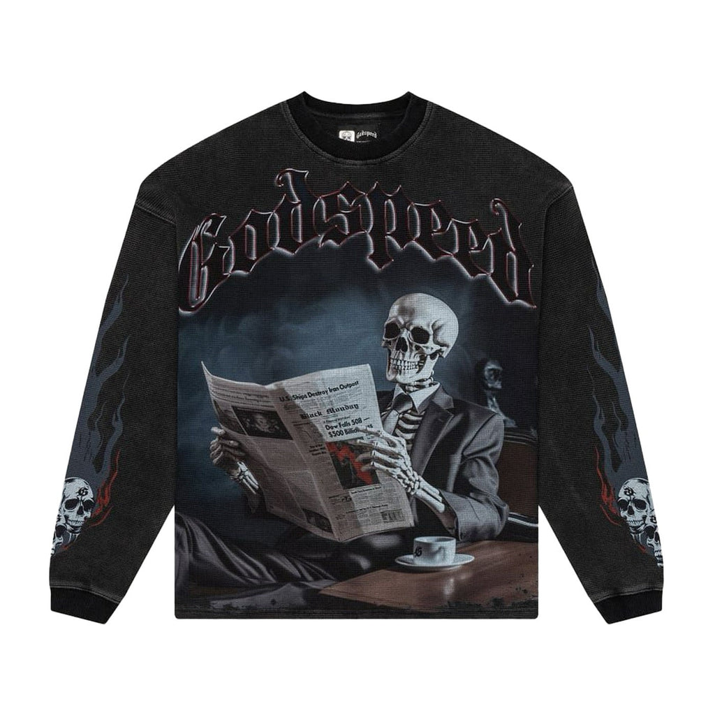 Godspeed Black Monday LS (Thermal Shirt) (Black Wash)