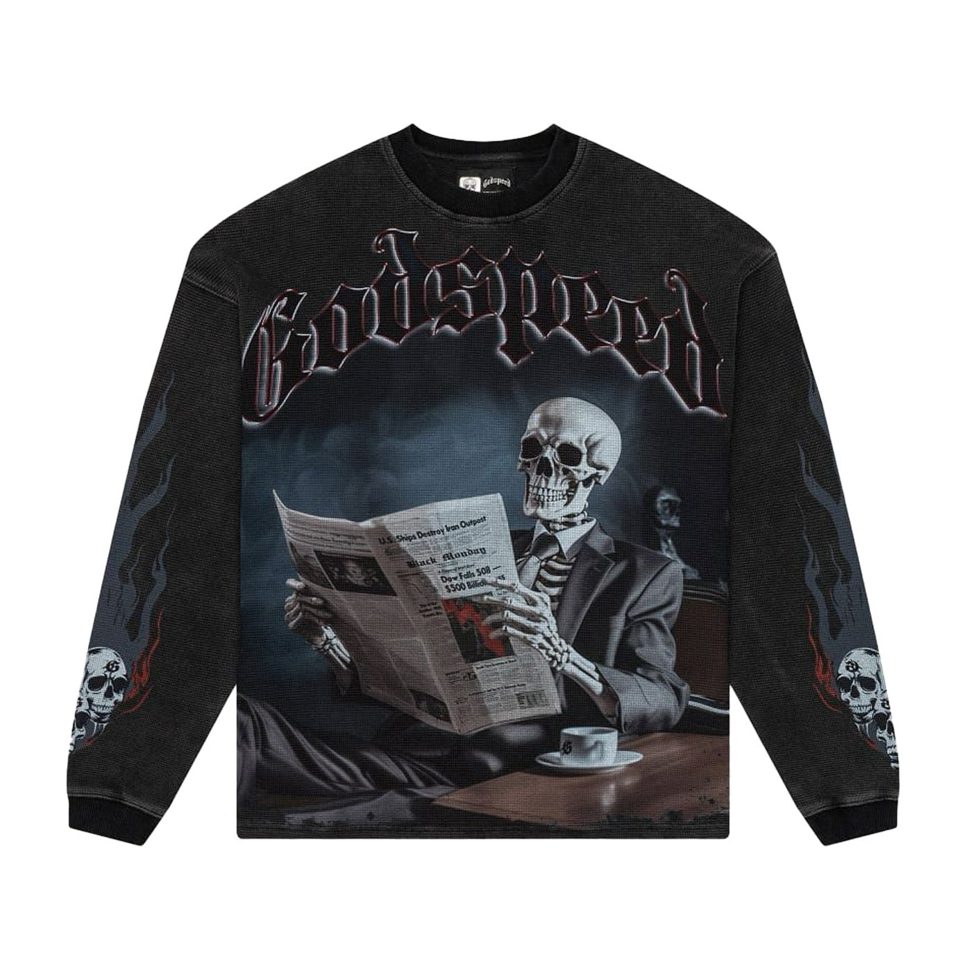 Godspeed Black Monday LS (Thermal Shirt) (Black Wash)