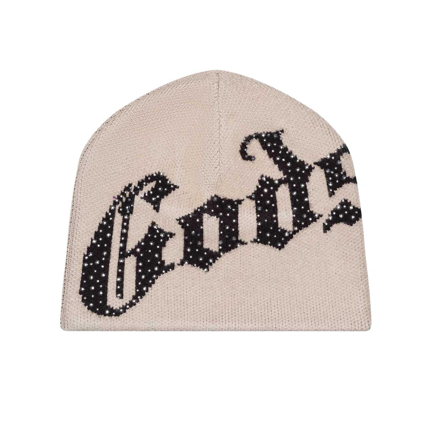 Godspeed Forever OG Logo Studded Beanie Cream/Black
