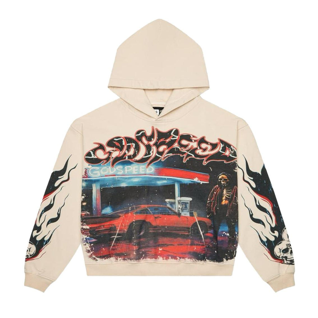 Godspeed Pitstop Hoodie Washed Bone