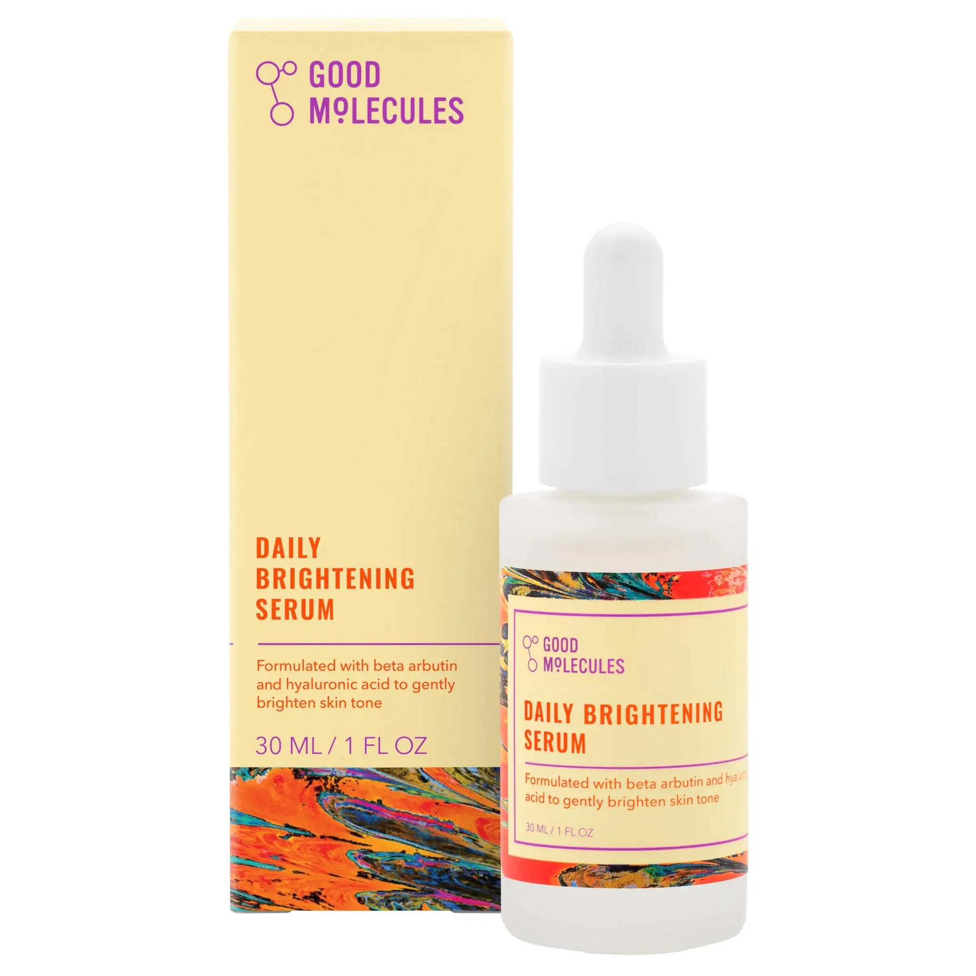 Good Molecules Daily Brightening Serum - Hydrating Facial Serum with Beta Arbutin and Hyaluronic Acid to Moisturize