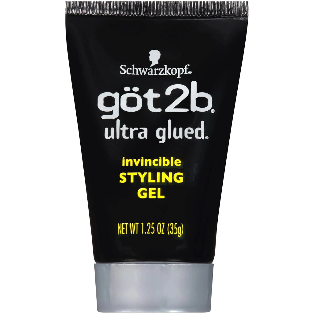 Got2B Ultra Glued Invincible Styling Gel 2 - 6 oz tubes + 1 Travel 1.25 oz tube Styling Gel + Travel 1 Fl Oz (Pack of 1)