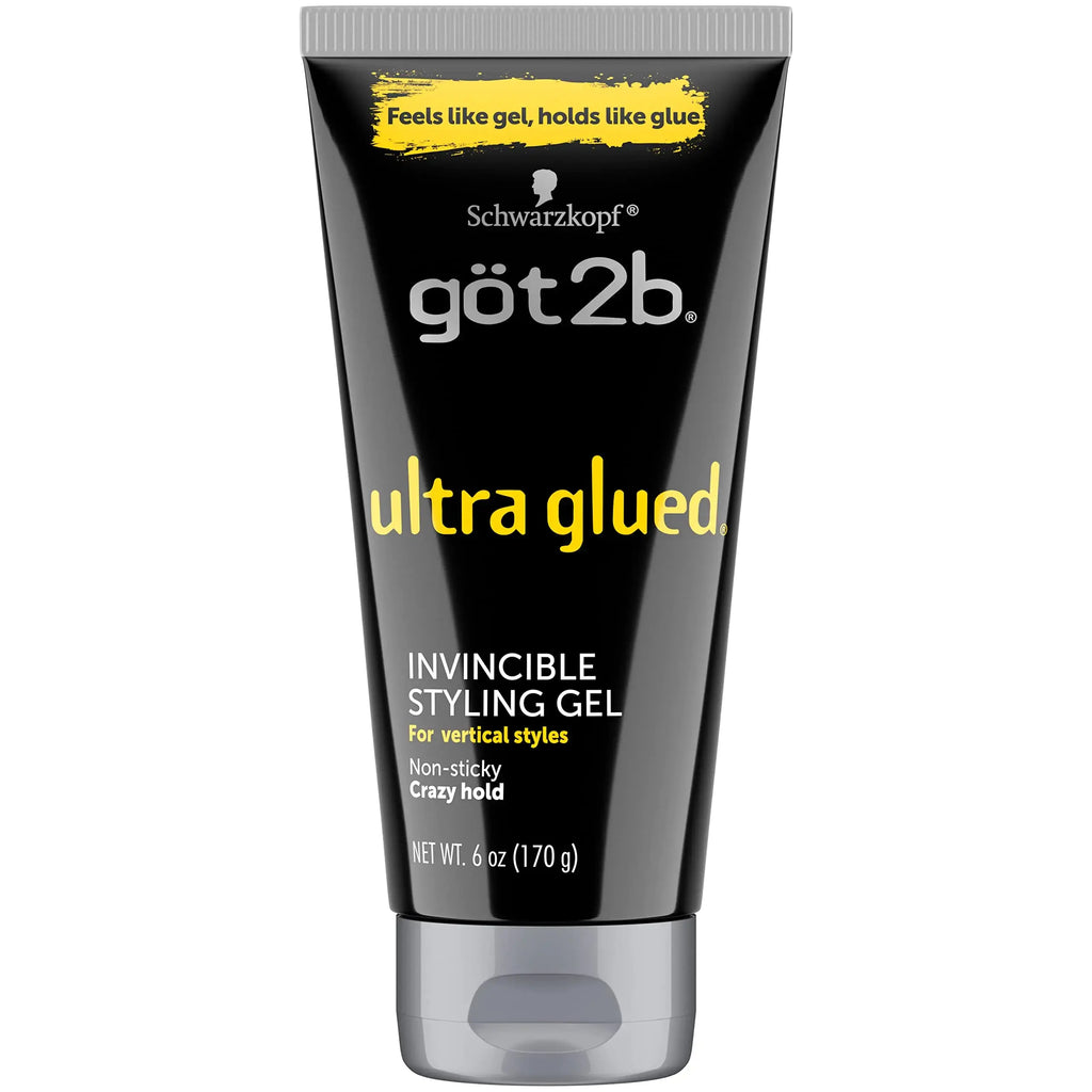 Got2B Ultra Glued Invincible Styling Gel 2 - 6 oz tubes + 1 Travel 1.25 oz tube Styling Gel + Travel 1 Fl Oz (Pack of 1)