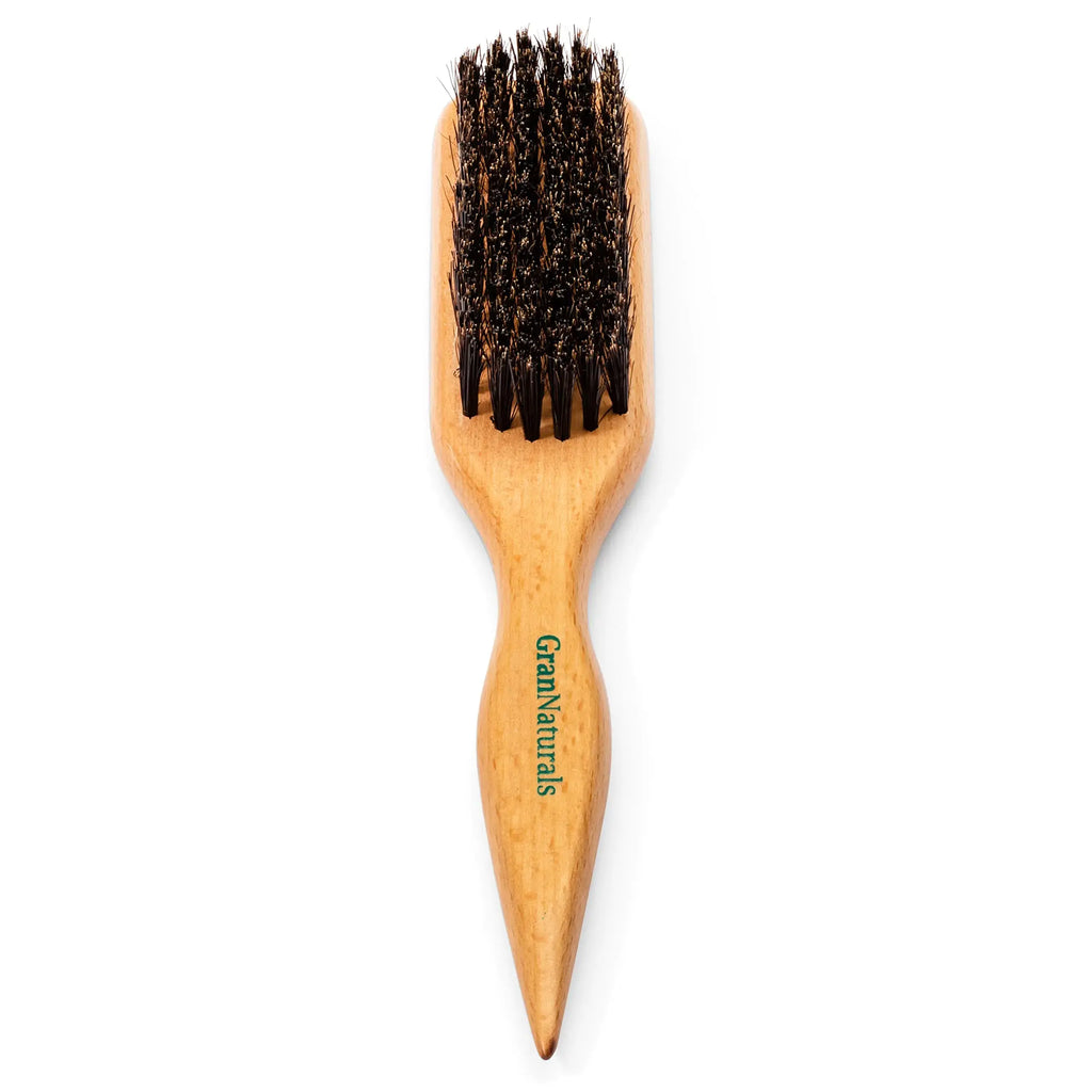 GranNaturals Boar Bristle Hair Brush – Sleek Styling & Edge Control