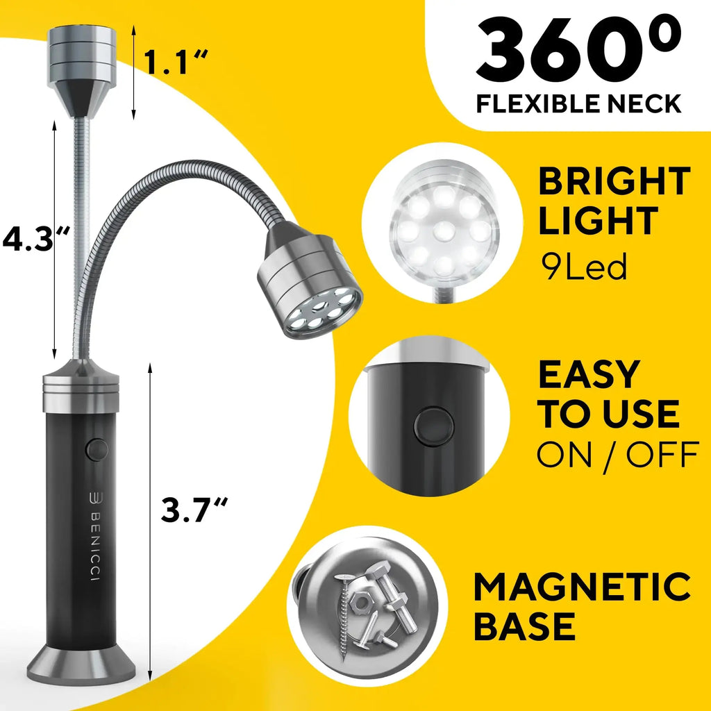 GrillGlow Magnetic LED Lights - Dual Flexible Grill Lighting