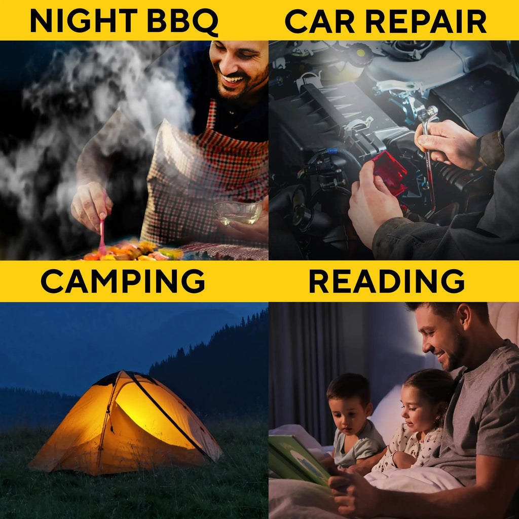 GrillGlow Magnetic LED Lights - Dual Flexible Grill Lighting