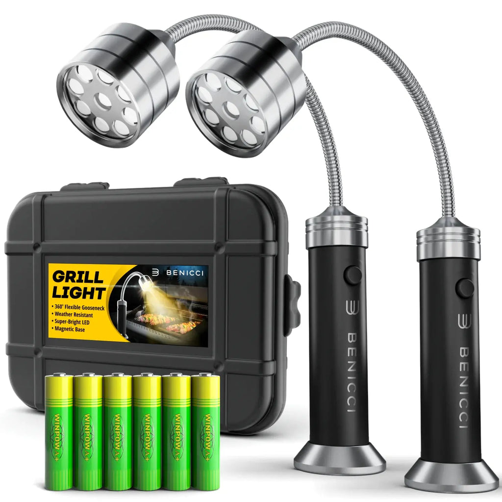 GrillGlow Magnetic LED Lights - Dual Flexible Grill Lighting